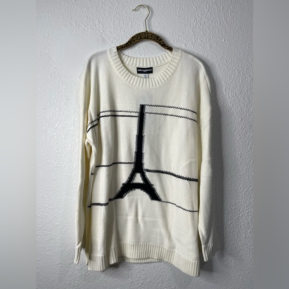 Karl Lagerfeld Sweaters - KARL LAGERFELD Eiffel Tower Paris Sweater Size Large NWT